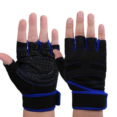 China Custom Logo Sports Training Wrist Support Weightlifting Fitness Gym Gloves Unisex for sale