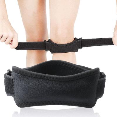 China Breathable Thickened Pad And Wide Adjustable Elastic Knee Support Patella Strap Brace for sale