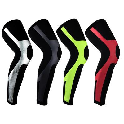 China Breathable Compression Knee Sleeve Sports Knee Protectors Breathable Elastic Calf Long Sleeve for sale