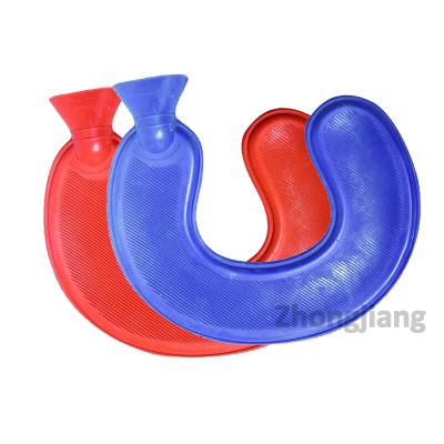 China Hot Water Bag Rubber Hot Water Bag U Shape Rubber Hot Water Bottle Long For Pain Relief for sale