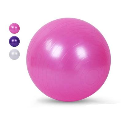 China Custom Logo Gym Fitness Balance Exercise Round PVC Anti-shatter Eco-friendly Massage Yoga Ball With Pump for sale