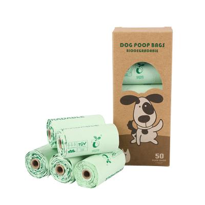 China Viable Custom Printed Eco-Friendly Thick Extra Leak Proof Disposal Cornstarch Poop Bags Eco-Friendly For Dogs for sale