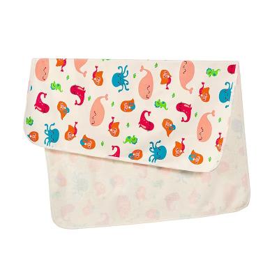 China Multi-Functional Soft Bamboo Waterproof Reusable Pad Baby Changing Diaper Pad Cotton Purpose Baby Portable Changing Diaper Pad for sale