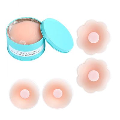 China Nippleless Bra Cover Ultra Soft Comfortable Breast Pies Self Adhesive Stick Invisible Silicone Nipple Covers for sale