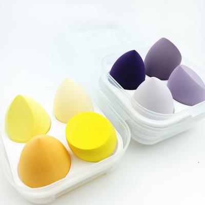 China Washable Non Latex Beauty Powder Blast Home Storage Egg Box Set Soft Blender Beauty Makeup Sponge for sale