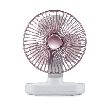 China Luxury High Wind 3 Speeds Rotation Table Fan Head Desk Quiet Operation Mini USB Desk Fan for sale