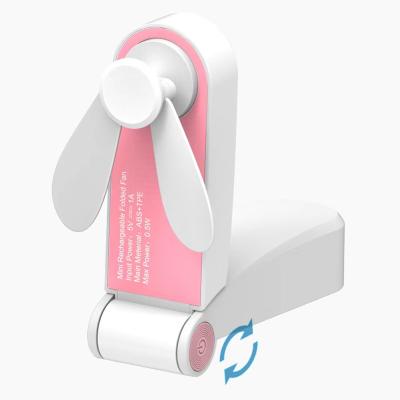 China Easy Folding Fans USB Mini Portable Pocket Rechargeable Personal Carry Air Cooling Fan Amazon Hot Selling Little for sale