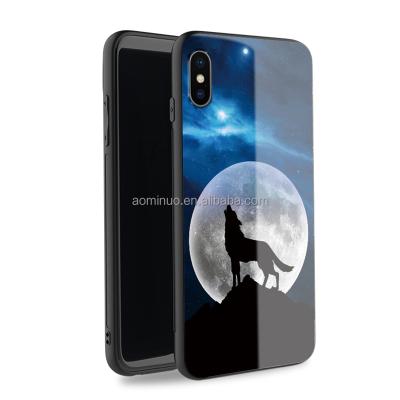 China Best Selling Shockproof Letter Printing IMD Tempered Glass Phone Case For Apple iPhone X, For iPhone X Cases Custom Cover for sale