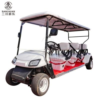 China Factory Price Passenger 4 Wheel 6 Wheel Golf Car Sightseeing Bus Car Tourist Golf Cart 3500*1200*1900mmH zu verkaufen