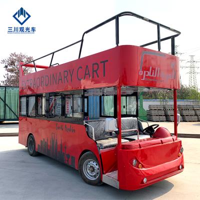 중국 ALLOY 18 Seats Car Tour Electric Tourist Double Decker Bus For Amusement Park 판매용