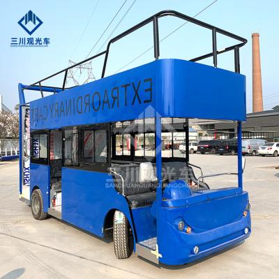 China Sanchuan Amusement Entertainment Equipment Playground Outdoor Double Decker Bus For Sale 5390*1710*3060mmH for sale