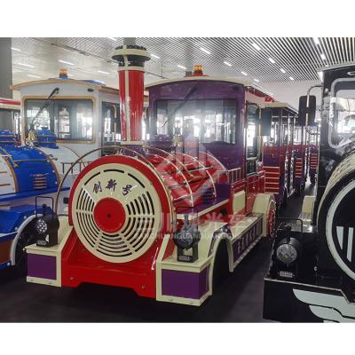 China New Customized ALLOY Sanchuan Trackless Train Ride For Amusement Park for sale