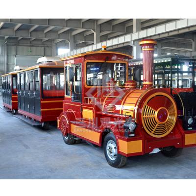 중국 42 Seats Fully Enclosed Sightseeing Trackless Tourist Train In Scenic Spot For Sale 28 Seats 판매용