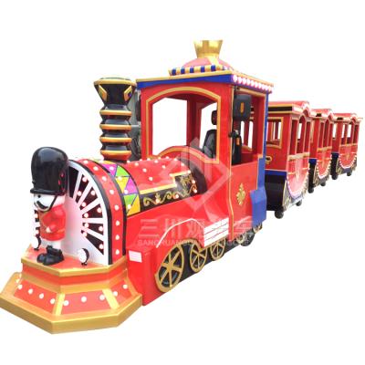 China Indoor Mini Amusement Park Ride Royal Kids Electric Battery Small Power Trackless Train For Shopping Mall Center 24 Seats en venta