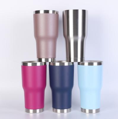 China Disposable Custom Logo Wholesale 20oz 30oz 304 oz 30oz Stainless Steel Tumblers Powder Coated Regular Tumblers Cup for sale