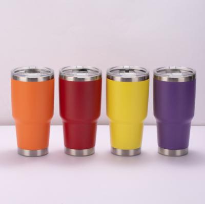 China Customized 30oz double wall wine tumbler cups stainless steel travel mug disposable drinkware tumbler in stock for sale