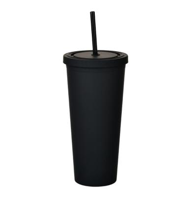 China Customized Viable Plastic Tumbler With Straw And Lid For Coffee Double Wall Skull Model Christmas Gift for sale