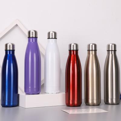 China Solid Colors Thermos Thermal Insulation Custom Sustainable Eco Friendly 18/8 Stainless Steel Sports Recycled Water Bottles for sale