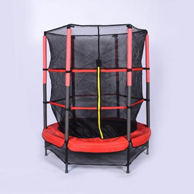 China Kids Indoor Sports PVC Durable Home Steel Jumping Power 55 Inch Trampoline With Net Guard for sale