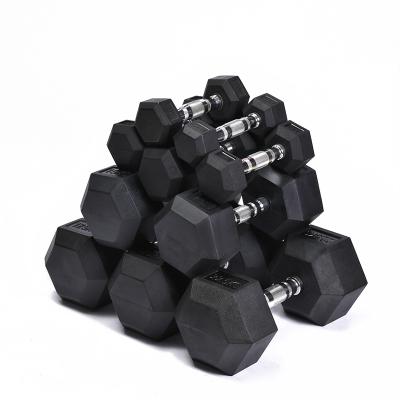 China Custom Logo Black Durable Unisex Universal Dumbbell Hex Fixed Iron Color HL Customized Logo Availale For Weightlifting FENGNIX for sale