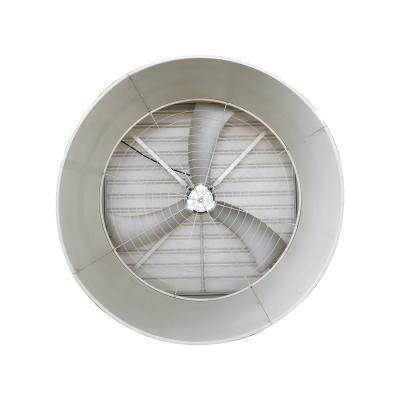 China Remove Harmful Gas From Workshop Wall Mounted Fiberglass Cone Fan With Stainless Steel Blades for sale