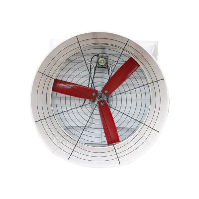 China Remove Harmful Gas From Large Airflow Hothouse Fiberglass Greenhouse Industrial Cone Fan With Plastic Blades for sale