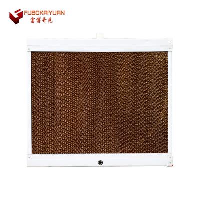 China Truss 7090 7060 Customized Cellulose Honeycomb Curtain Type Evaporative Cooling Wet Cooling Pad With Aluminum Frame for sale