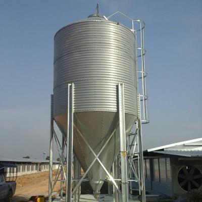 China Farm Automatic Chicken Poultry Feed Silo Horse Feed Storage Silo For Poultry Farm for sale