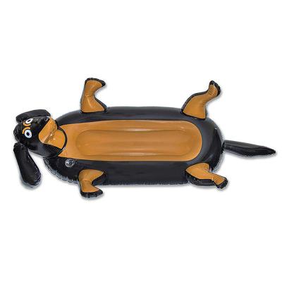 China Inflatable Custom animal shape pool raft inflatable dachshund float for sale