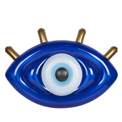 China Mermaid shape Lie-on pool lounge inflatable eyes float for sale