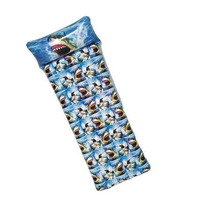 China Water Sports Park pool float water mattress with full color shark printing for sale