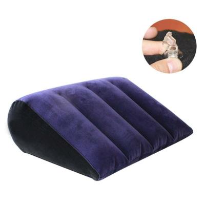 China Inflatable Triangle Wedge Comfort Pillow Inflatable Flocking Sex Pillows for sale