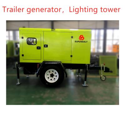 China 8kw10kva to 400kw500kva Trailer Generator Light Tower Powered by KubotaCummins/Perkins/Doosan/Ricardo/yangdong/yangchai Joe 8kw10kva to 400kw500kva Yuchai Generator for sale