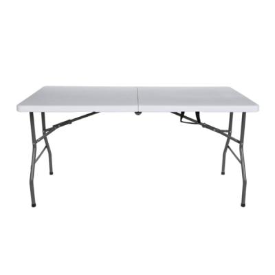 China Easy Installation Folding Long Table Plastic Folding Conference Table Household Single Training Folding Dining Table for sale