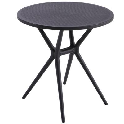 China Retro expandable plastic folding environmental protection woven moeden round garden cafe meeting table for sale