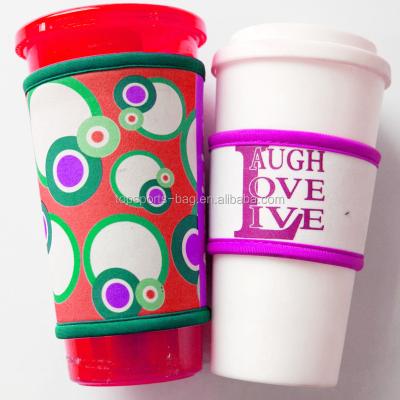 China Wholesale Custom Waterproof Silk Screen Printing Neoprene Mug Sleeve Coffee Mug Cooler Drink Cup Sleeve for sale