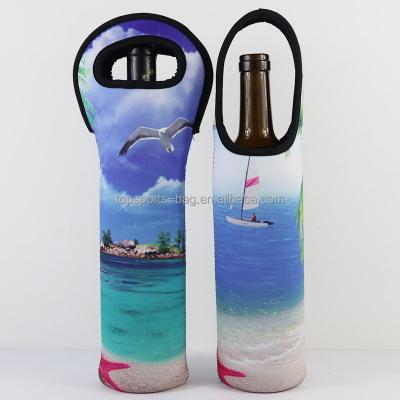 China 750ML Neoprene Waterproof High Quality Single Sleeve Bottle Cooler Champagne Holder Insulated Wine Tote Bag for sale