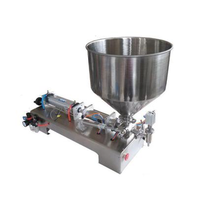 China Desktop Food Semi-automatic 304 Stainless Steel Filling Machine Piston Liquid Filling Machine With Hopper for sale