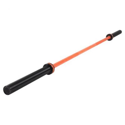 China Weightlifting Barbell Universal Olmpic Bar Orange Ceramic Coated 20 Kg Barbell Bar For 2