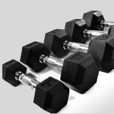 China Universal DW SPORTS Wholesale Hex Cast Rubber Dumbbell Sets 20kg for sale