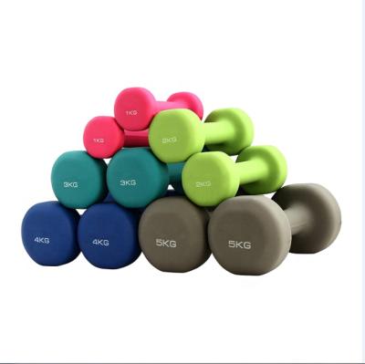 China Doublewin Universal Neoprene Dumbbell Home Exercise Arm Hand Weights Pilates Dumbbells for sale