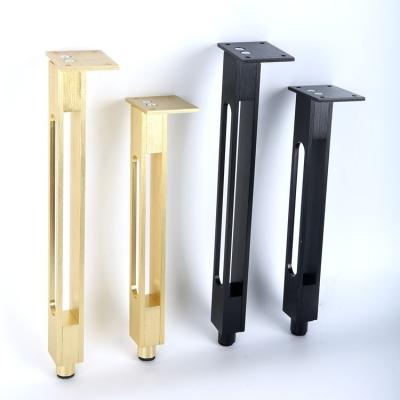 China Modern Simple Modern Aluminum Sofa Bath Cabinet Foot Coffee Table Gold Black Furniture Legs for sale