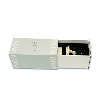 China Recyclable High Quality Custom Luxury Paperboard Drawer Type Gift Candle Box Packaging With Foam Insert for sale