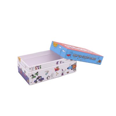 China Custom Recycled Materials Logo Luxury White Business Card Paper Gift Box Goods Prices Kids Paper Rigid Card Box With Lid for sale