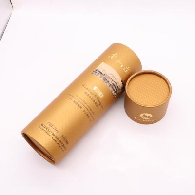 China Eco Friendly Recyclable Custom Kraft Paper Tube Cardboard Tissue Packaging Paper Wine And Cosmetic With Lids Small Cylinder Box for sale