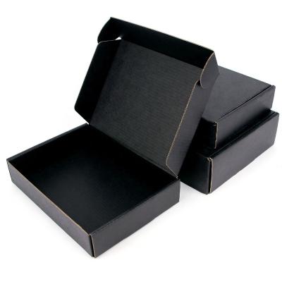 China Handmade Custom Recycled Cardboard Boxes Folding Paper Black Corrugated Boxes For Jewelry for sale