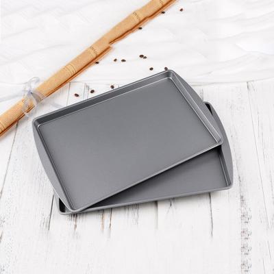 China Thin Biscuit Baking Tray Frame Oven Non Viable Rectangular Stick Mold Shallow Baking Mold for sale