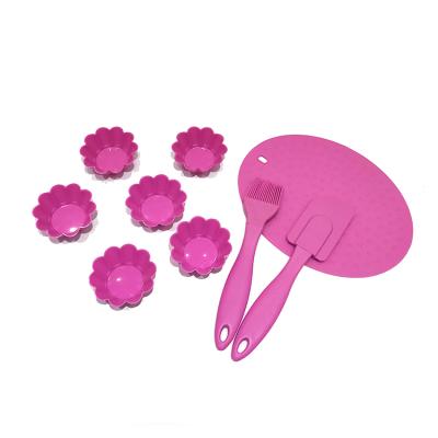 China Sustainable 6pcs Cake Tools For Kids Baking Essentials Silicone Baking Set Baking Tool Kit for sale