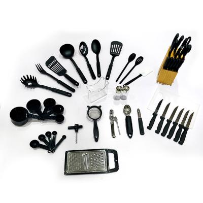 China Sustainable Promotion 51 Piece Multifunctional Nylon Mixing Kitchen Utensil Set for sale