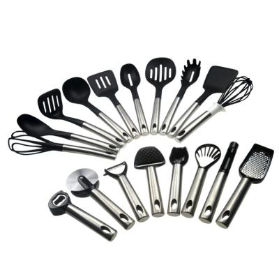 China HOT Sales Sustainable 18 Piece Kitchen Utensil Set 24 Nylon And Stainless Steel Kitchen Tools for sale